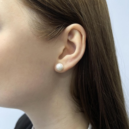 Купить оптом пусеты из серебра с жемчугами 2340241685 от Krasnoe