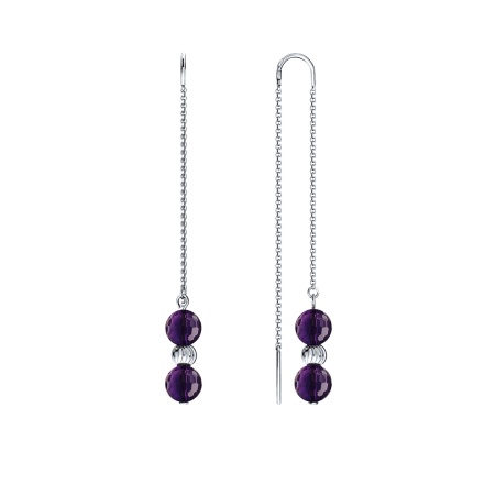 Купить оптом серьги из серебра с аметистами 2340060720 от Krasnoe