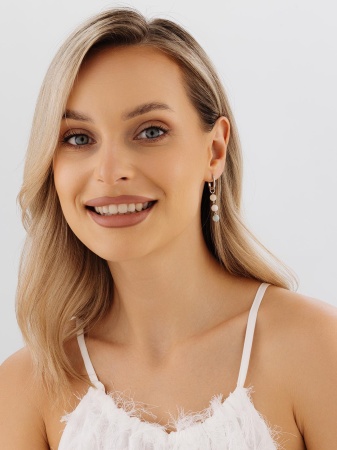 Купить оптом серьги из серебра с бериллами,  морганитами и  аквамаринами 2340875877 от Krasnoe