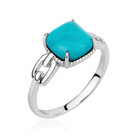 Купить оптом кольцо из серебра с бирюзой 1340315738 от Krasnoe