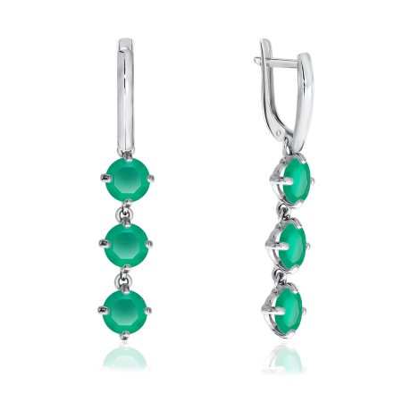 Купить оптом серьги из серебра с агатами 2340390668-60 от Krasnoe