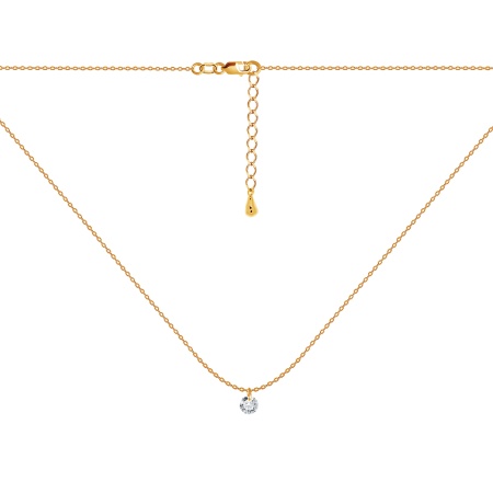 Купить оптом колье из серебра с фианитом 8320203070-38 от Krasnoe