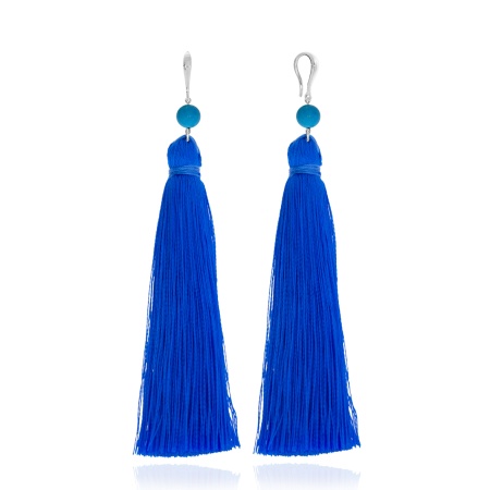 Купить оптом серьги из серебра с бирюзой и бирюзой 2340310521-1 от Krasnoe