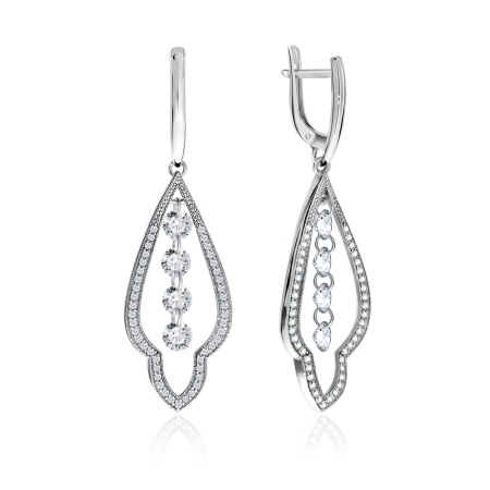 Купить оптом серьги из серебра с фианитами 2340200774л от Krasnoe