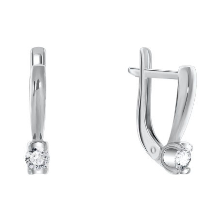 Купить оптом серьги из серебра с фианитами 2340200026-1 от Krasnoe