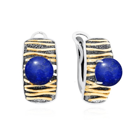 Купить оптом серьги из серебра с лазуритами 2317471752 от Krasnoe