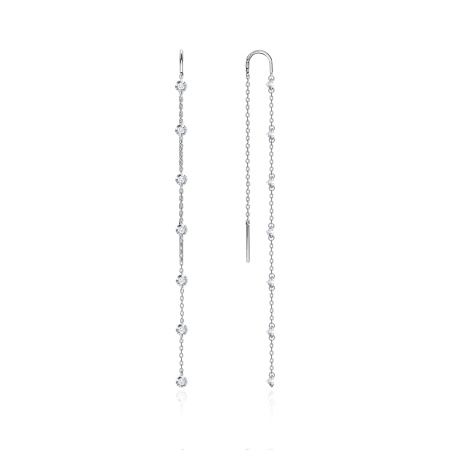 Купить оптом серьги из серебра с фианитами 2340201350 от Krasnoe