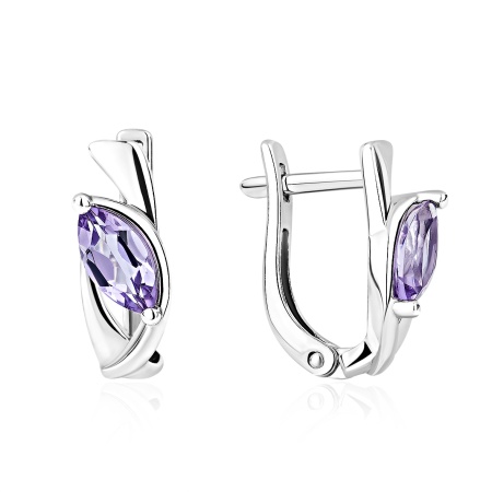 Купить оптом серьги из серебра с аметистами 2340065498 от Krasnoe
