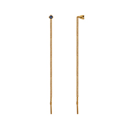 Купить оптом серьги из серебра с сапфирами 2320034081-1 от Krasnoe