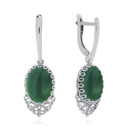 Купить оптом серьги из серебра с агатами 2340391946-60 от Krasnoe