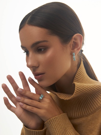 Купить оптом серьги из серебра с кошачий глазами 2340265159 от Krasnoe