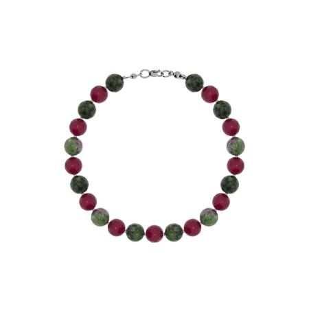 Купить оптом браслет из серебра с цоизитами и агатами 4340876118-18 от Krasnoe