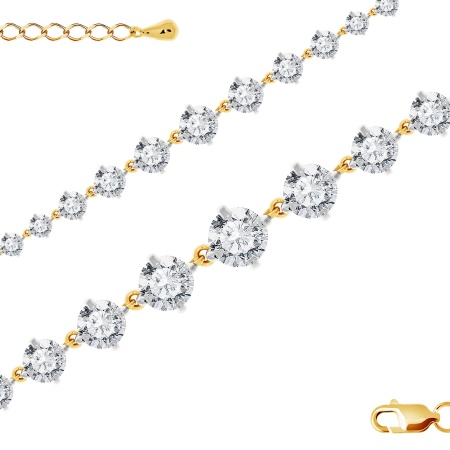 Купить оптом браслет из серебра с фианитами 4329200693-16 от Krasnoe