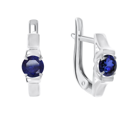 Купить оптом серьги из серебра с ситаллами 2340880264-81 от Krasnoe
