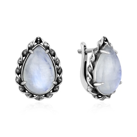 Купить оптом серьги из серебра с лунным камнем 2310935993 от Krasnoe