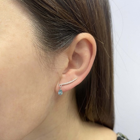 Купить оптом серьги из серебра с фианитами 2340204903л-78 от Krasnoe