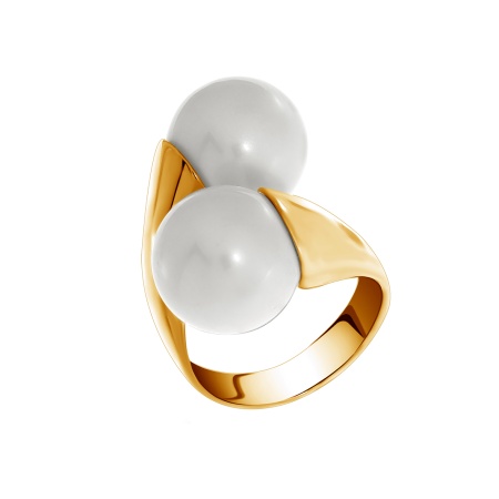 Купить оптом кольцо из серебра с жемчугами 1320240293 от Krasnoe