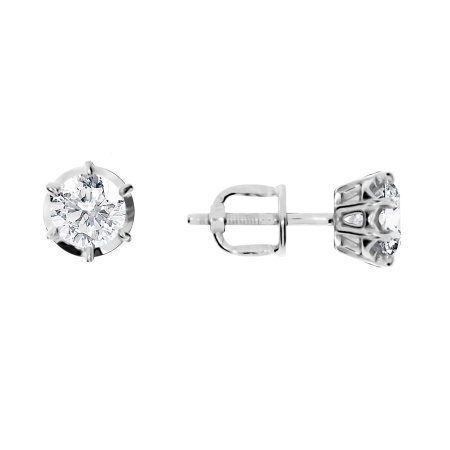 Купить оптом пусеты из серебра с фианитами 3207015937 от Krasnoe