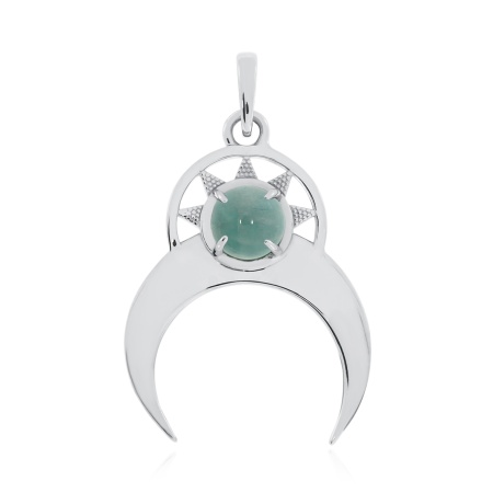 Купить оптом подвеска из серебра с амазонитом 3340371961 от Krasnoe