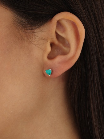 Купить оптом пусеты из серебра с турмалин синт.ами 2340085887-1-78 от Krasnoe