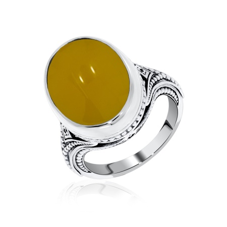 Купить оптом кольцо из серебра с агатом и фианитами 1310390967-50 от Krasnoe