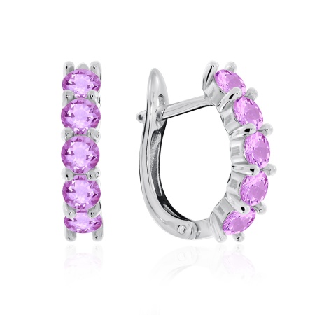 Купить оптом серьги из серебра с аметистами 2340061321 от Krasnoe