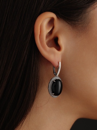 Купить оптом серьги из серебра с агатами 2310390963-20 от Krasnoe