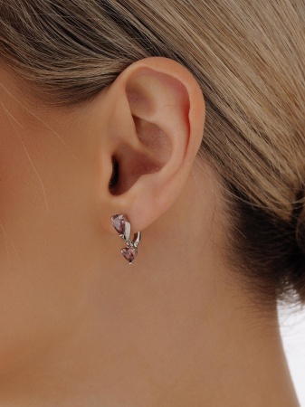 Купить оптом серьги из серебра с фианитами 2340205884-33 от Krasnoe