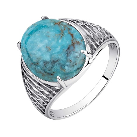 Купить оптом кольцо из серебра с бирюзой 1340315085 от Krasnoe