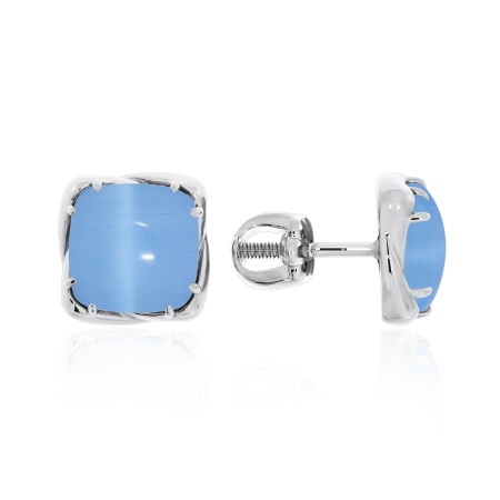 Купить оптом пусеты из серебра с кошачий глазами 2340261216-70 от Krasnoe