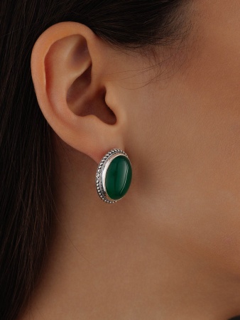 Купить оптом серьги из серебра с агатами 2310390969-60 от Krasnoe