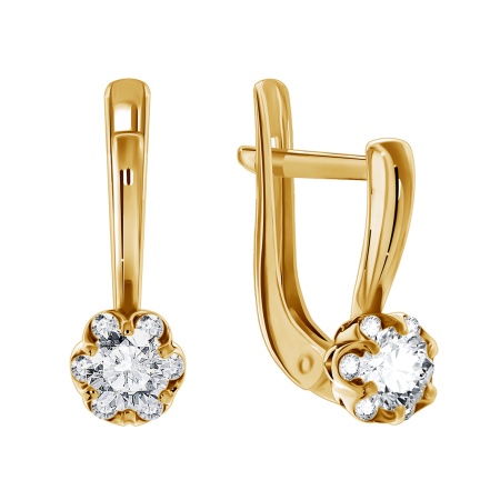 Купить оптом серьги из серебра с фианитами 2320202004л от Krasnoe