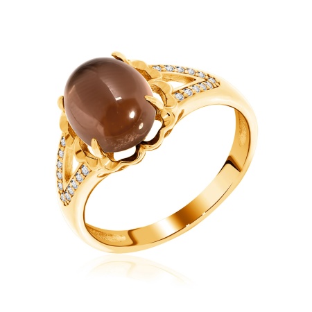 Купить оптом кольцо из серебра с топазом и фианитами 1320781213л от Krasnoe