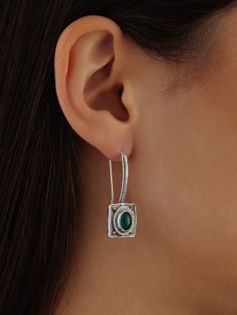 Купить оптом серьги из серебра с агатами 2317392392-60 от Krasnoe