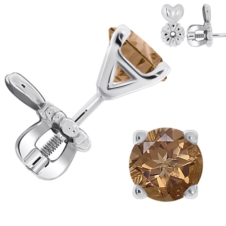 Купить оптом пусеты из серебра с топазами П340100860 от Krasnoe