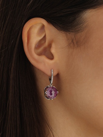 Купить оптом серьги из серебра с фианитами 2340201708-92 от Krasnoe