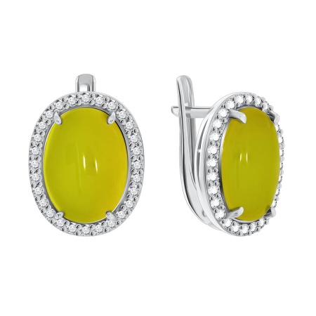 Купить оптом серьги из серебра с агатами и фианитами 2340390253-50 от Krasnoe