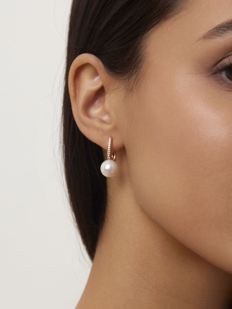 Купить оптом серьги из серебра с жемчугами 2340241557-1 от Krasnoe