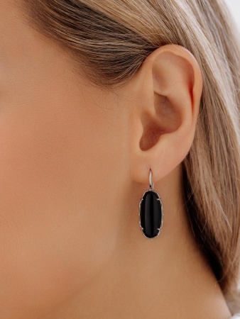 Купить оптом серьги из серебра с агатами 2340395775-20 от Krasnoe