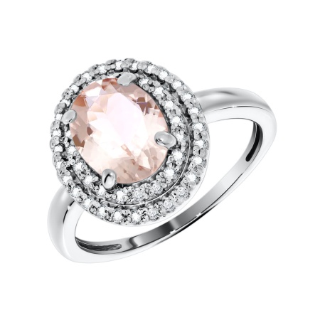 Купить оптом кольцо из серебра с кварцем и фианитами 1340180119-35 от Krasnoe