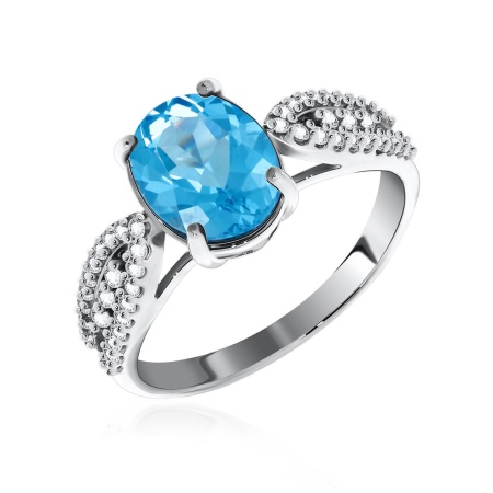 Купить оптом кольцо из серебра с фианитами 1340200186л-70 от Krasnoe