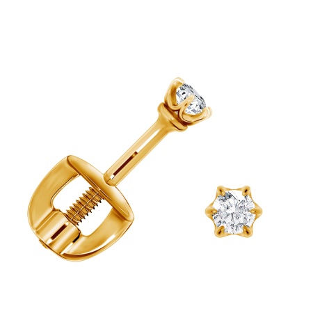 Купить оптом пусеты из серебра с фианитами П320200220 от Krasnoe