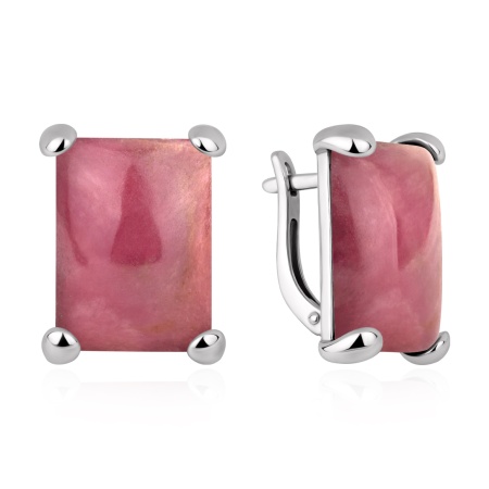 Купить оптом серьги из серебра с родонитами 2340456355 от Krasnoe