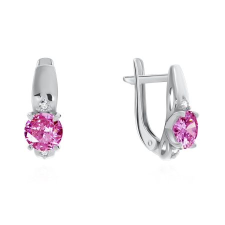 Купить оптом серьги из серебра с топазами и фианитами 2340700259-30 от Krasnoe