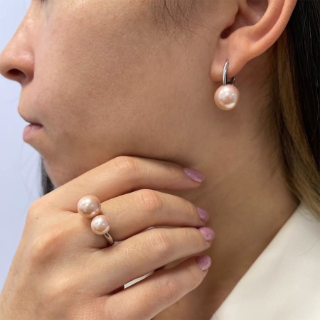 Купить оптом серьги из серебра с жемчугами 2340244318-46 от Krasnoe