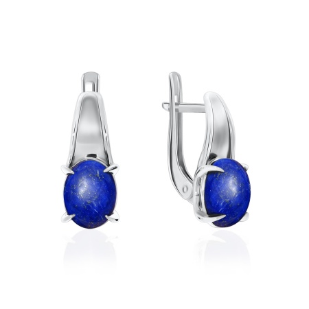 Купить оптом серьги из серебра с лазуритами 2340470370 от Krasnoe