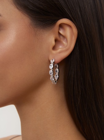 Купить оптом серьги из серебра с фианитами 2340201183 от Krasnoe