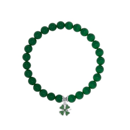 Купить оптом браслет из серебра с эмалью и агатами 4340396428-17-60 от Krasnoe