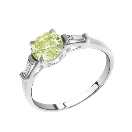 Купить оптом кольцо из серебра с ситаллом и фианитами 1340880284-55 от Krasnoe