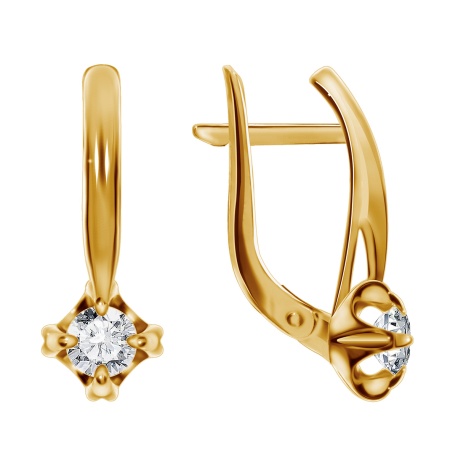 Купить оптом серьги из серебра с фианитами 2320200018-1 от Krasnoe